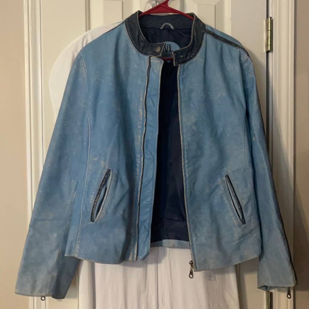 Wilson’s Leather Jacket Blue Size Large
